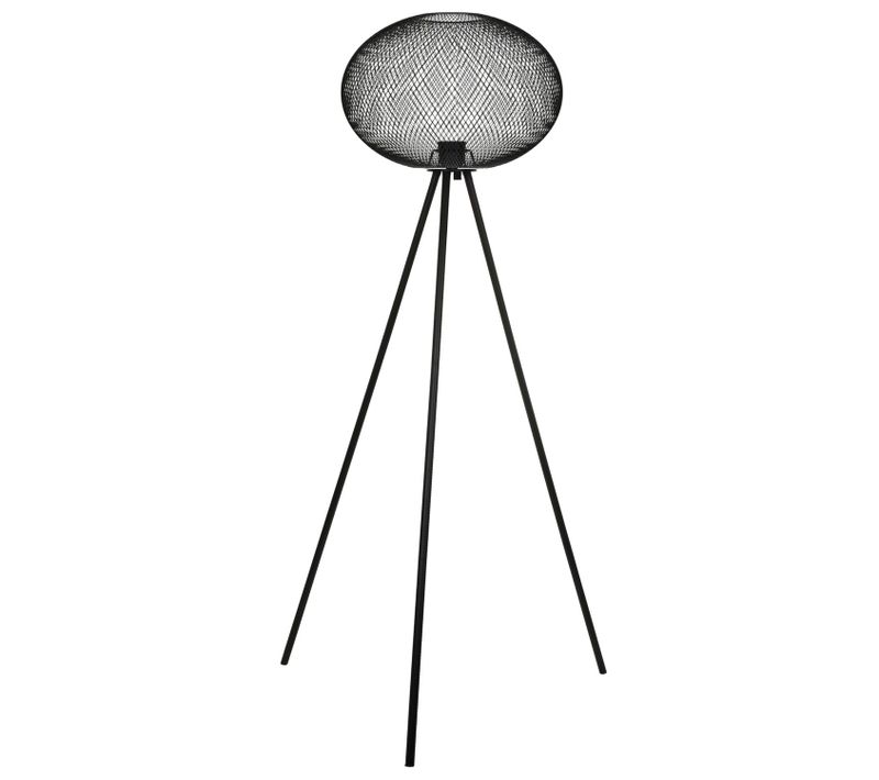 Lampadaire Design Industriel Rond En Métal Spirit - H. 160 Cm - Noir
