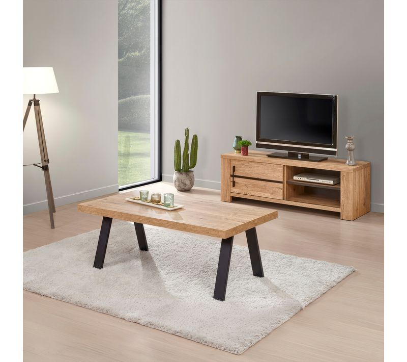 Lot 2 pieds A pour table basse OTTO Noir
