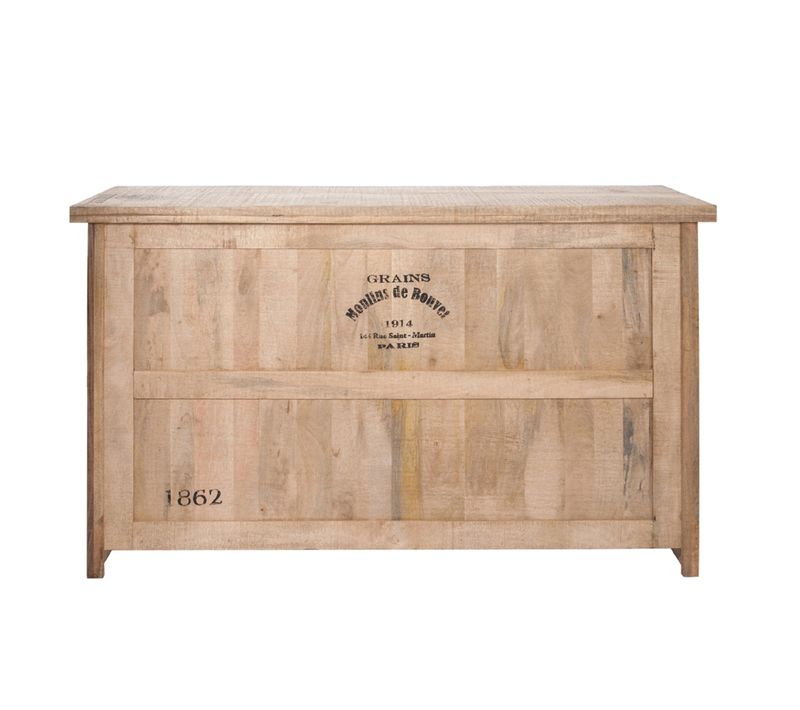 Bar En Bois Clair 3 Tiroirs 2 Tablettes - Casimir
