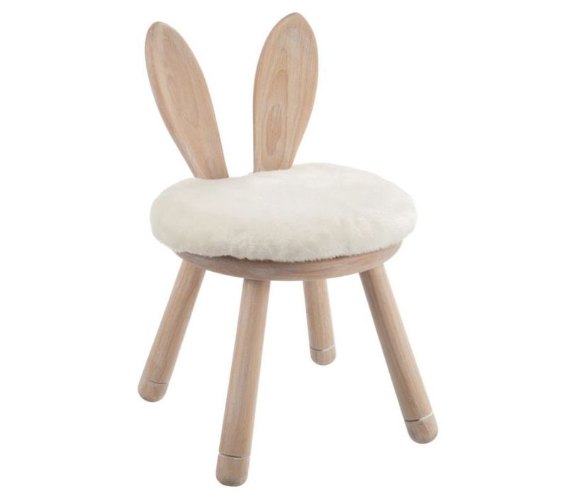 Chaise Pour Enfant "oreilles Lapin" 56cm Naturel