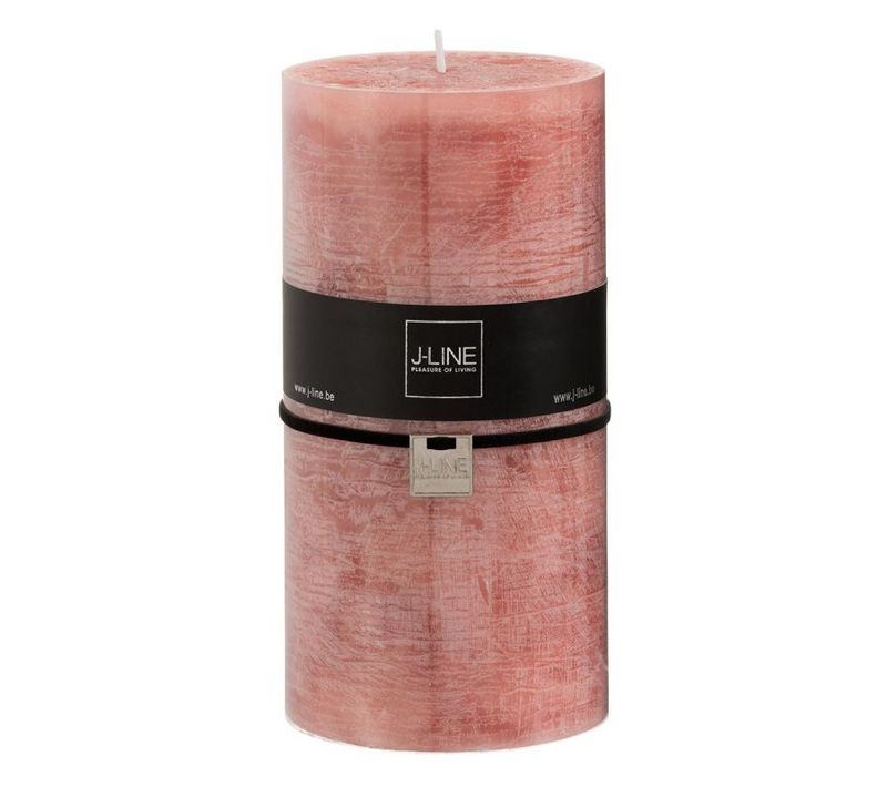 Bougie Cylindrique Déco "junina" 20cm Terracotta