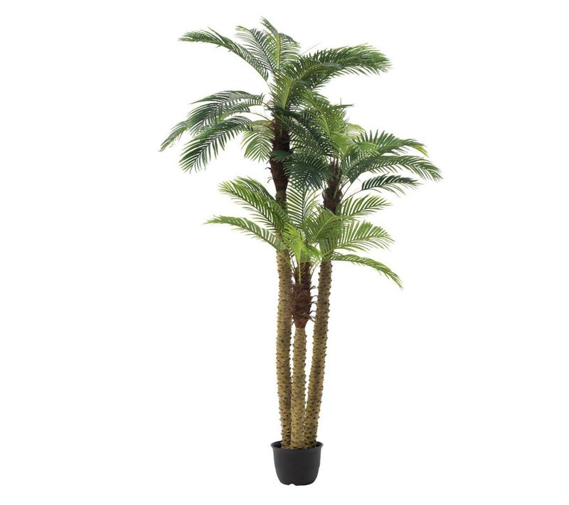 Plante Artificielle En Pot "3 Palmiers" 300cm Vert