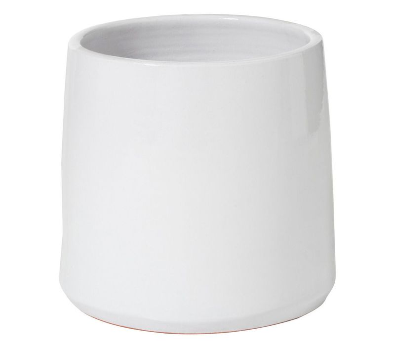 Cache Pot En Céramique "tolga" 24cm Blanc