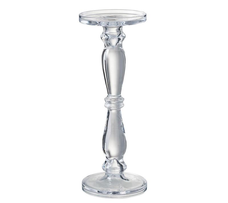 Bougeoir En Verre Design "leti" 35cm Transparent