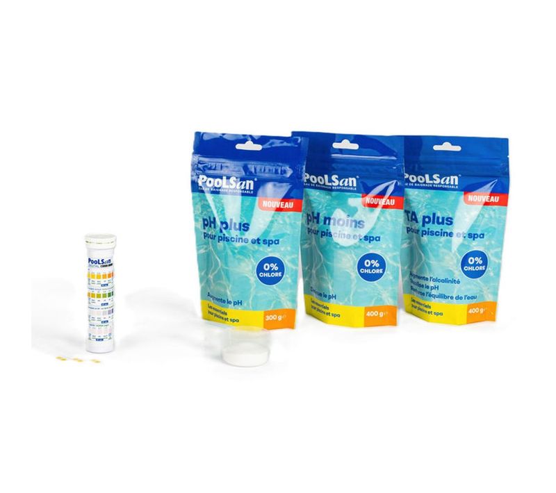 Kit De Traitement équilibre Eau Piscine Avec Test Et Régulation Du Ph