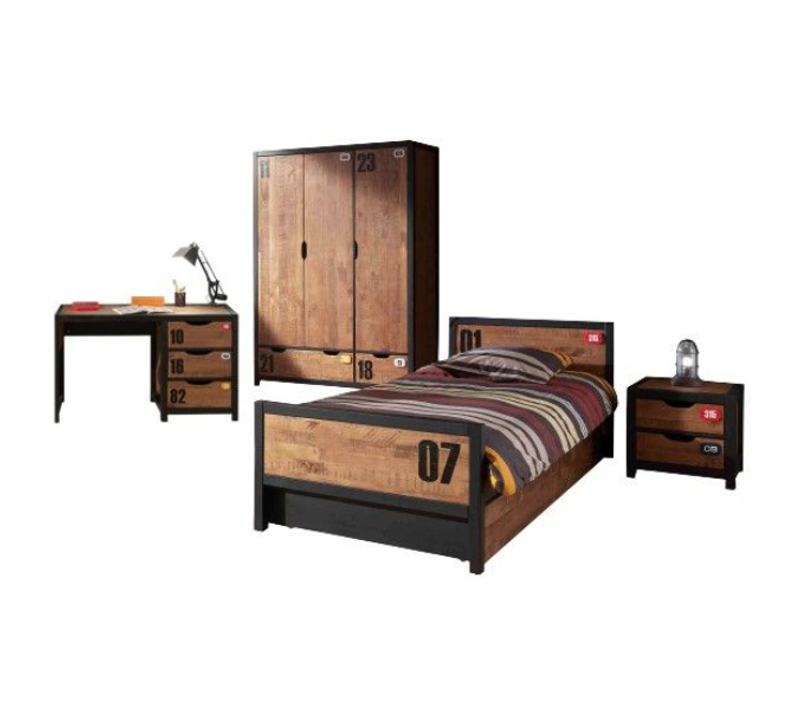 Chambre Complète 90x200 Alex Lit Gigogne Et Bureau