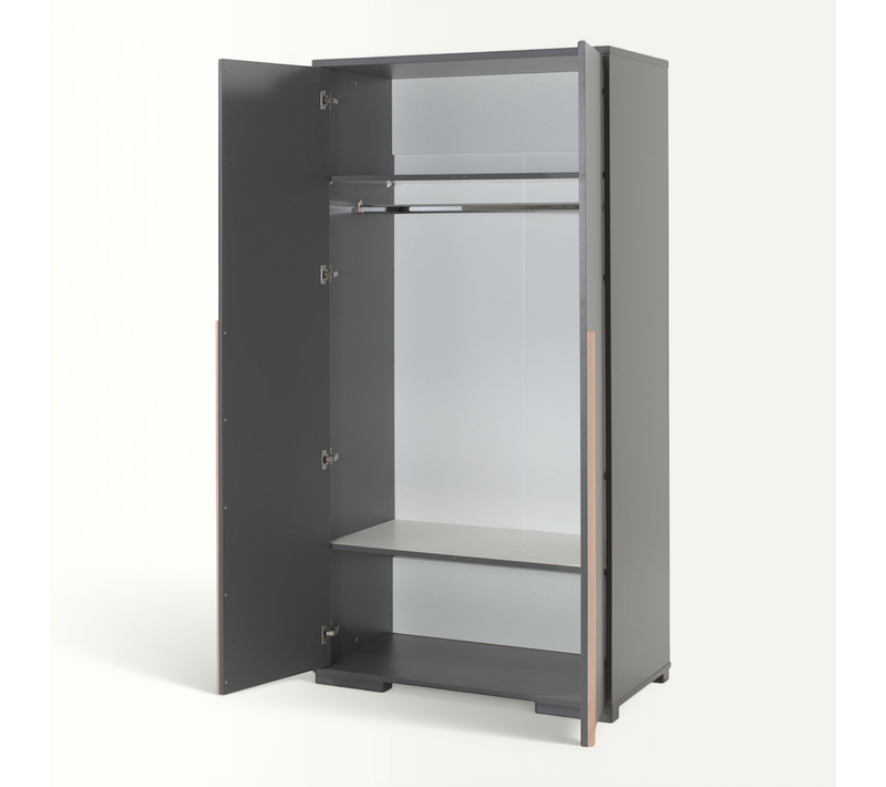 Armoire 2 Portes London - Anthracite
