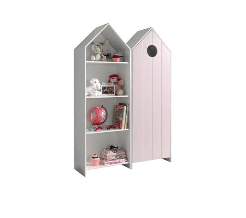 Pack - Étagère et Armoire 4 Niveaux "casami" 171cm Blanc et Rose