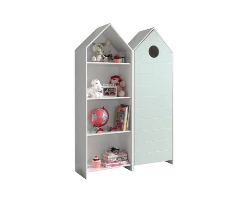 Pack - Étagère et Armoire 4 Niveaux "casami" 171cm Blanc et Menthe