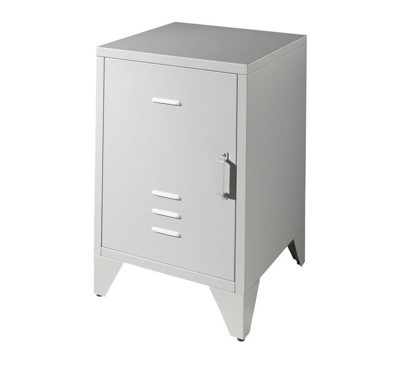 Chevet 1 Porte Bronxx - Gris Mat