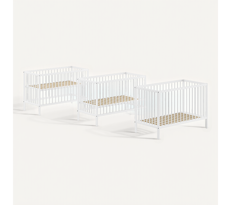 Lit Bébé 60x120 Et Table à Langer Meryl - Blanc
