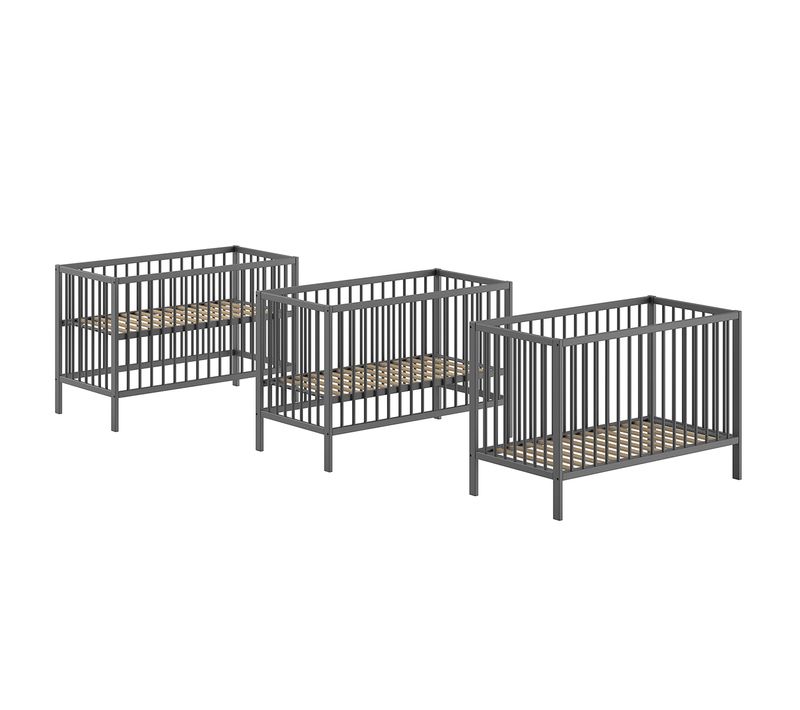 Lit Bébé 60x120 Et Table à Langer Meryl - Anthracite