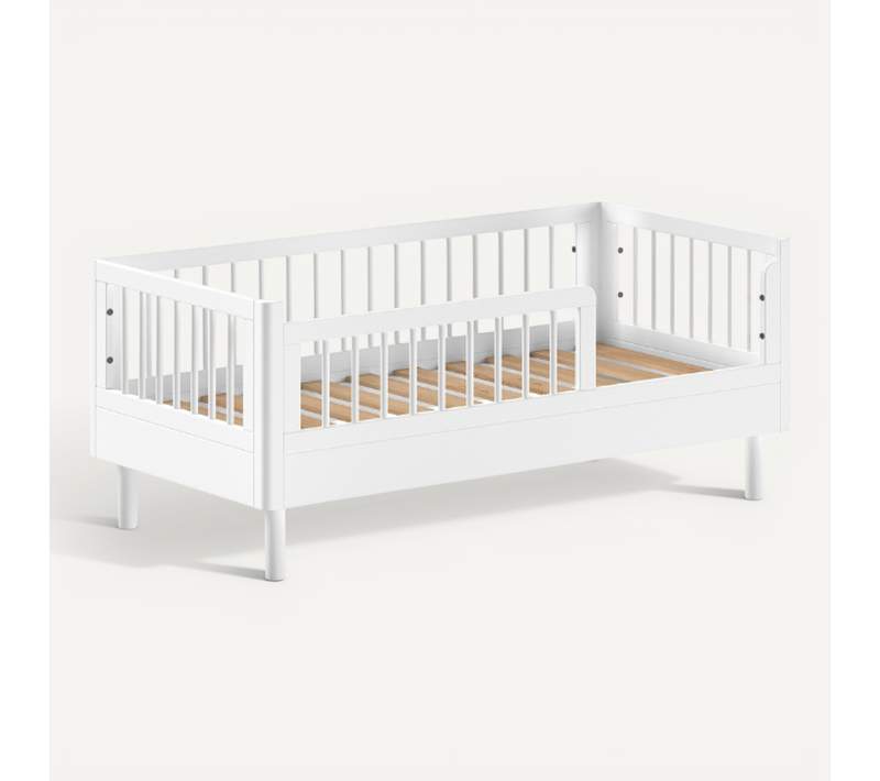 Lit Junior Forrest 70x140cm - Bois De Hêtre Massif - Blanc