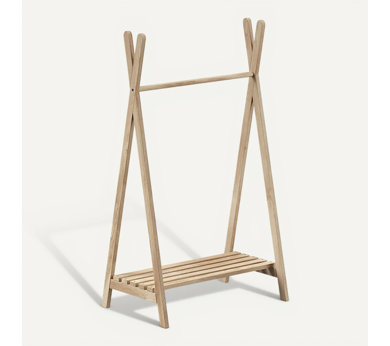 Portant à Vêtements Enfant "nature" 131cm Naturel