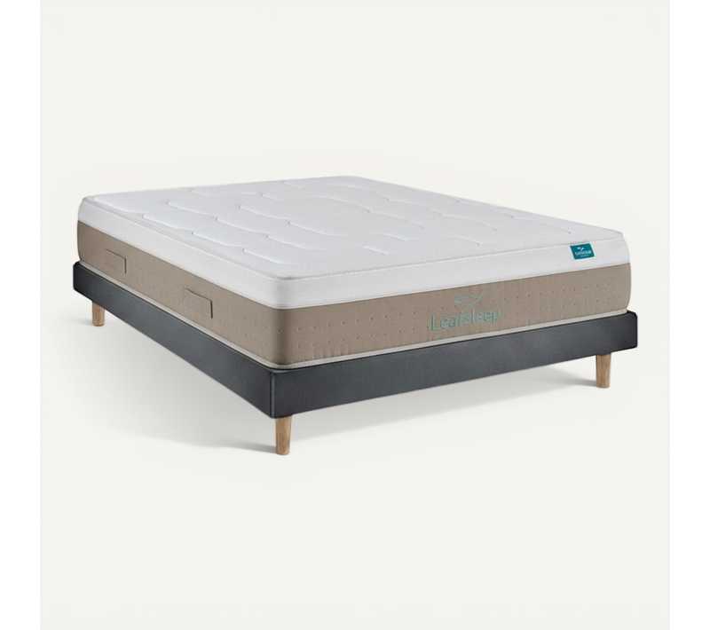 Ensemble Matelas Avec Sommier - Cloud Cotton Et Milano Anthracite, 140x190cm, épaisseur 28cm