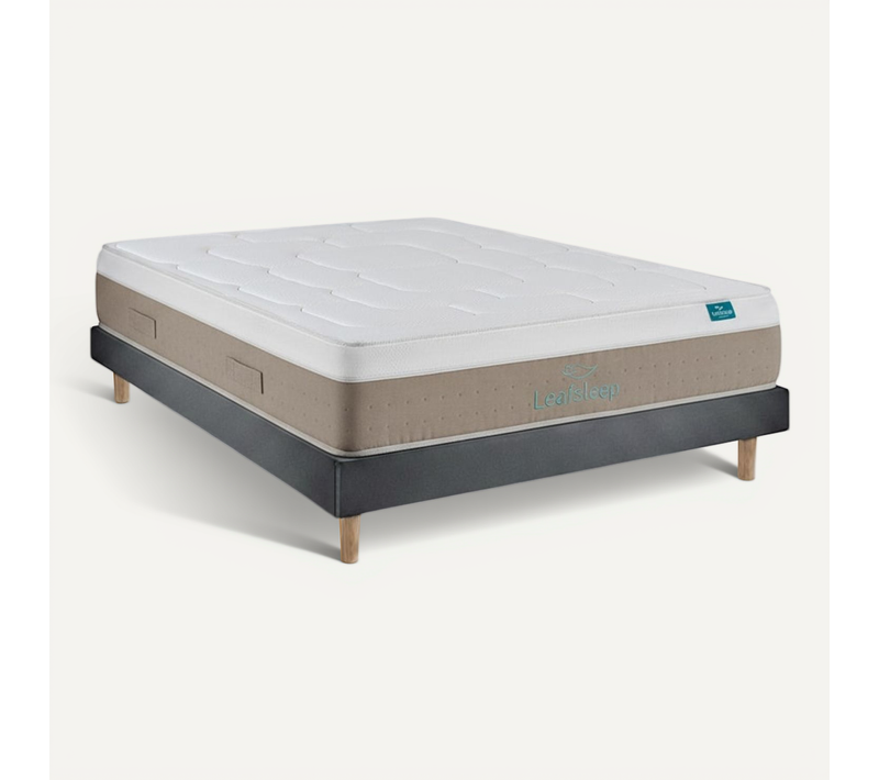 Ensemble Matelas Avec Sommier - Cloud Cotton Et Milano Anthracite, 180x200cm, épaisseur 28cm