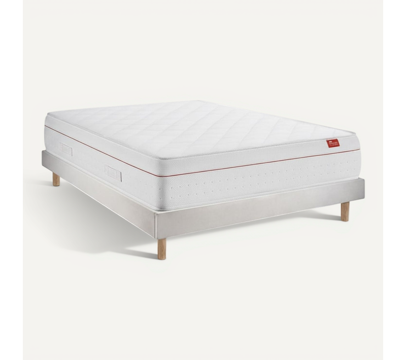 Ensemble Matelas Avec Sommier - Deluxe Et Milano Cement, 80x190cm, épaisseur 27cm