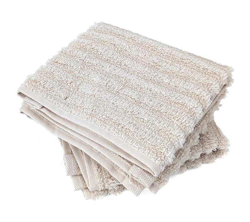 Lot De 2 Serviettes Invité Uni Coton 33x50 Cm Spectre Beige