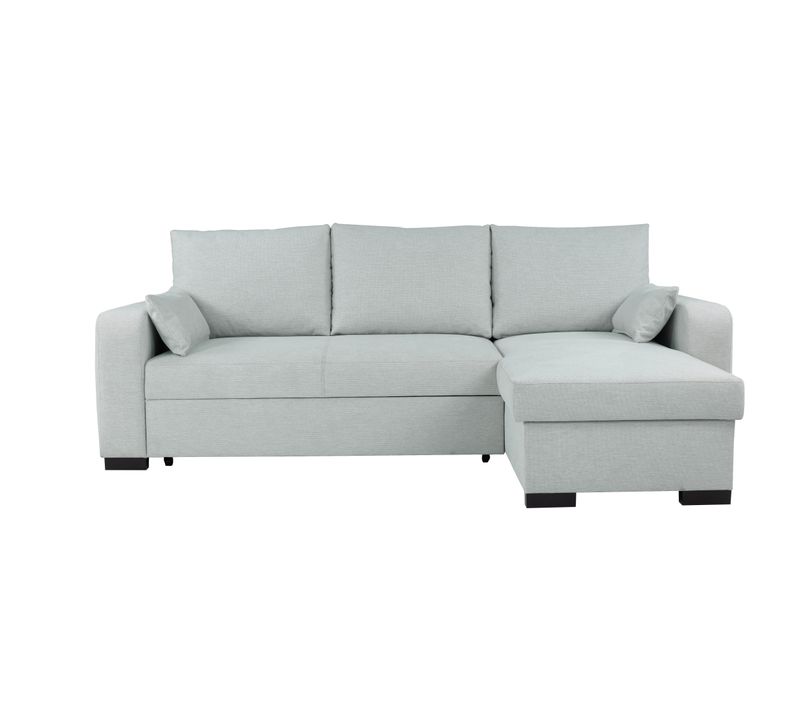 Canapé d'angle convertible BROADWAY II tissu gris clair