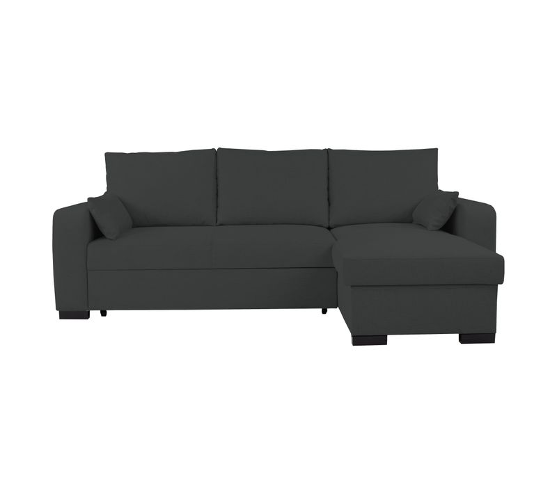 Canapé d'angle convertible BROADWAY II tissu noir