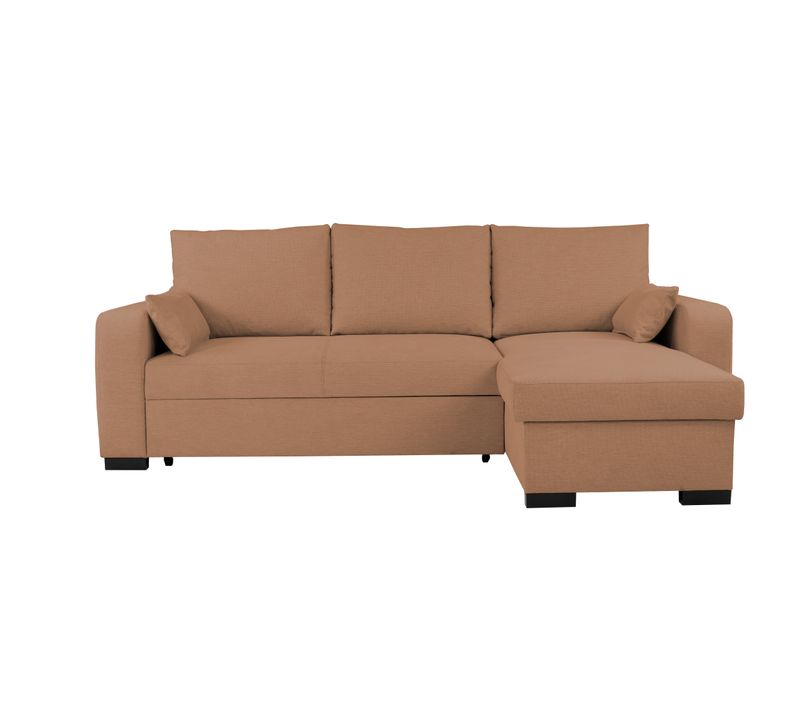 Canapé d'angle convertible BROADWAY II tissu terracotta