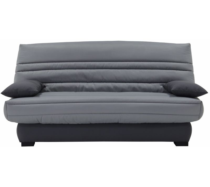 Banquette-lit clic-clac DALLAS tissu gris clair