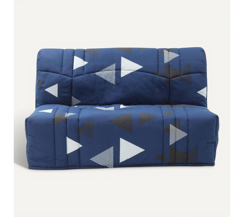 Banquette BZ Dream - Tissu 100% Coton Bikini Bleu - Couchage 140x190 Cm - L145 X P100 X H90 Cm