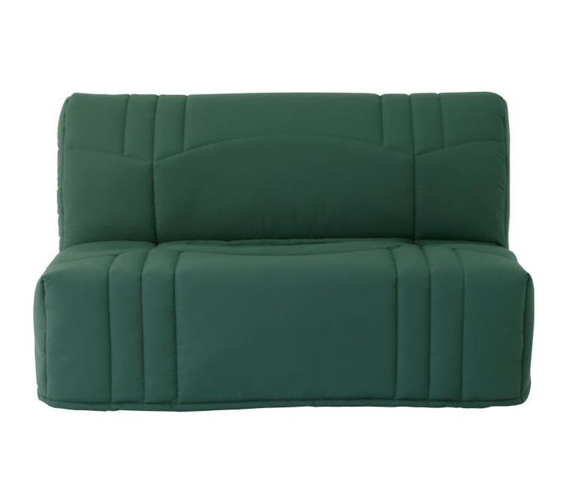 Banquette BZ Dream - Tissu 100% Coton Vert Foret - Couchage 140x190 Cm - Confort Moelleux
