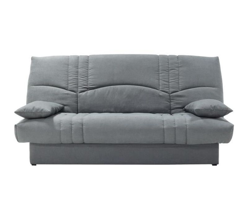 Clic Clac 3 Places Thelma - Tissu Soro Gris Moyen - Couchage 125x190 Cm - L190 X P92 X H96 Cm