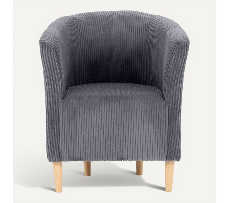 Fauteuil cabriolet MAUD II tissu lincoln gris foncé