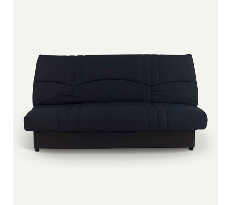 Banquette Clic-clac Pixie 3 Places Polyester Noir, Couchage Occasionnel