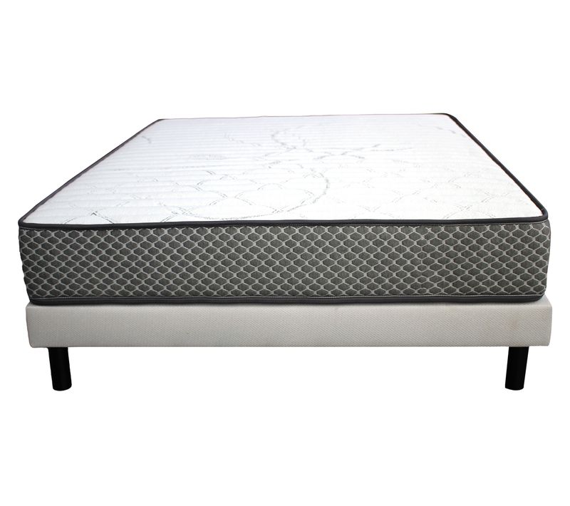 Pack matelas mousse ép.17 cm + sommier 140x190 cm + 2 oreillers NAPLES