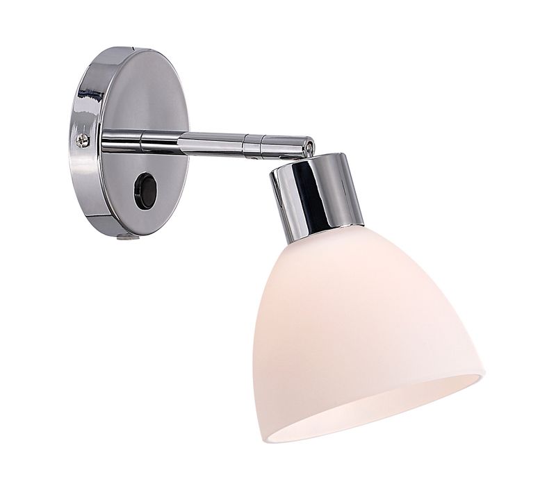 Applique Murale Luminaire Ray  Métal Chromé H. 19,5 Ip20 -intérieur