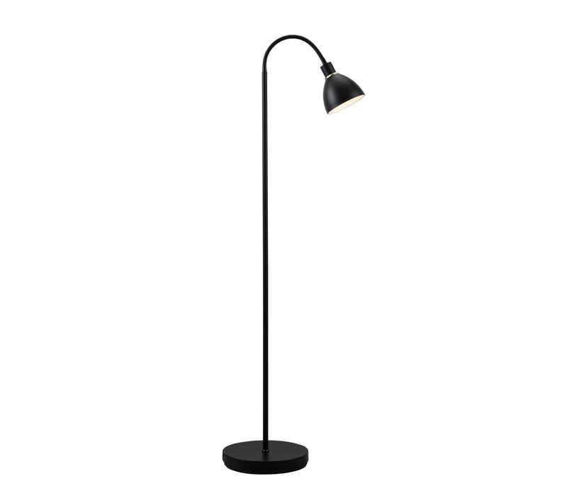 Lampadaire Ray Single Métal Noir, H.153.5 - Ip20 - E14 / Intérieur