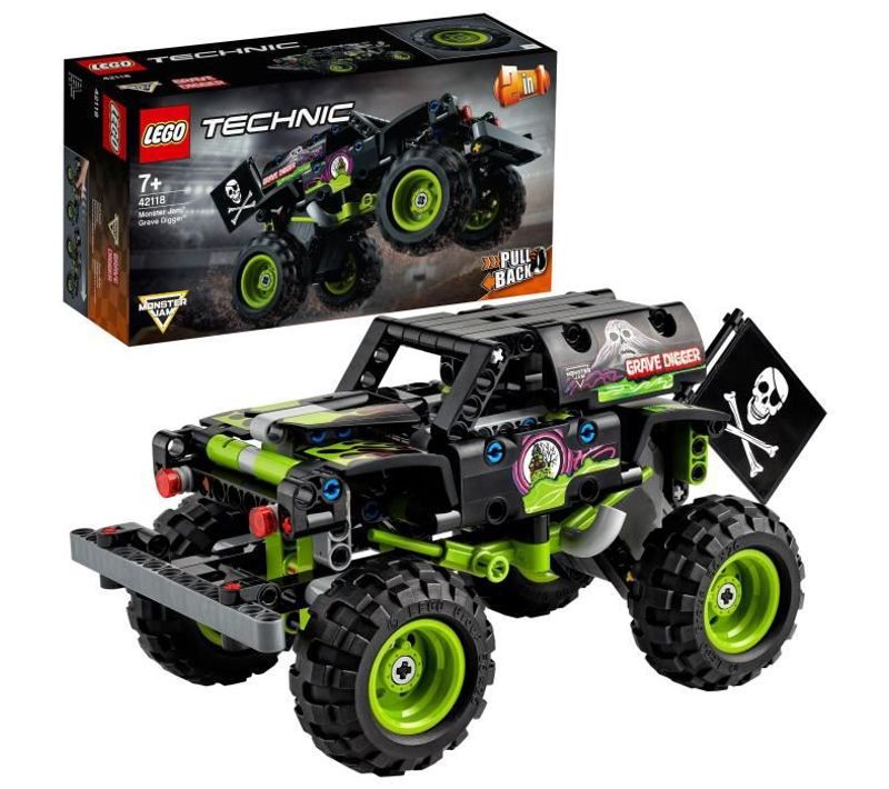Technic 42118 Monster Jam Grave Digger Un Camion-jouet Et Un Buggy Tout-terrain