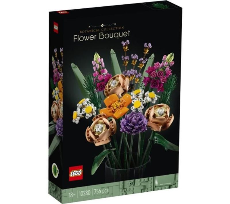 Creator Expert 10280  Bouquet De Fleurs, Fleurs Artificielles, Kit De Décoration Florale Diy