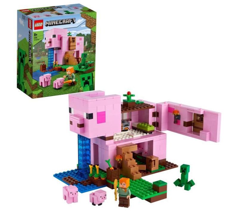 Minecraft Le Jeu De Construction De La Maison Cochon Incluant Les Figurines D'alex Et De Creeper