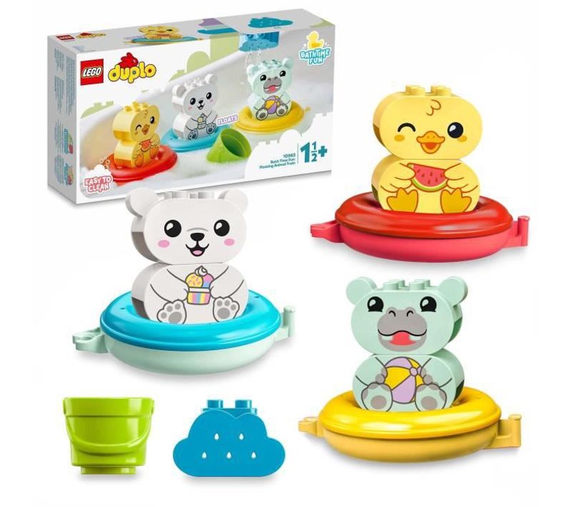 10965 Duplo Jouet De Bain : Le Train Flottant Des Animaux, Set Baignoire Pour Bébés