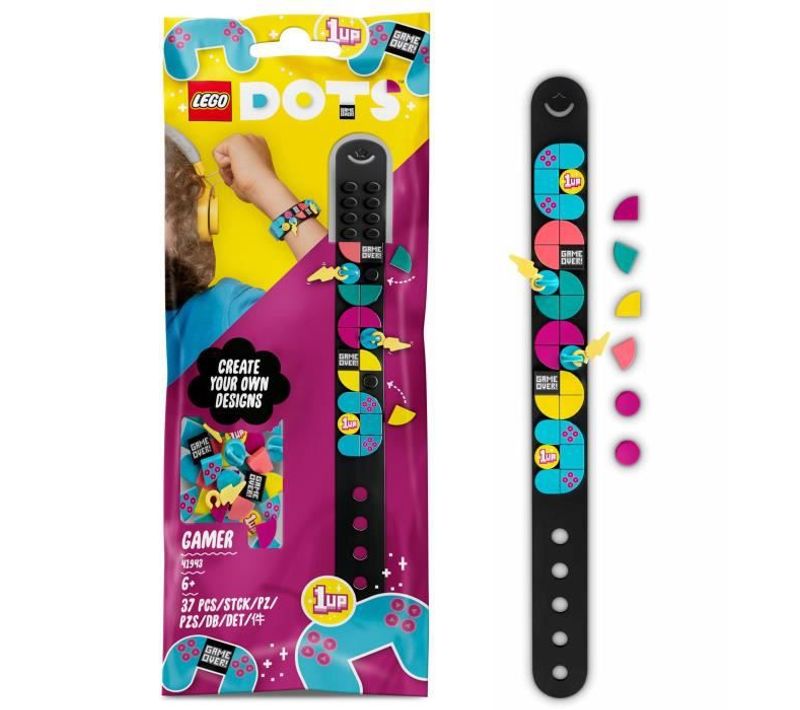 41943 Dots Bracelet Gamer Avec Porte-bonheur, Kit De Création De Bijoux Avec Charms