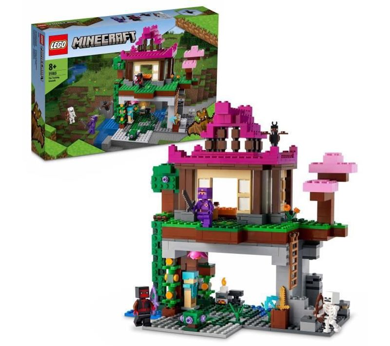 21183 Minecraft Le Camp D'entraînement, Set Maison Grotte, Jouet Enfants +8 Ans
