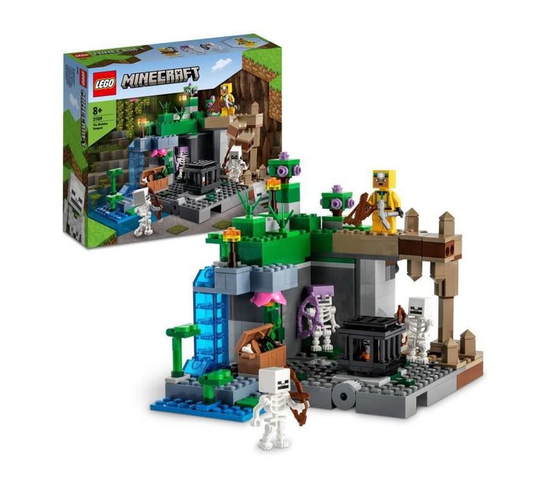 21189 Minecraft Le Donjon Du Squelette, Jouet Construction, Figurine Squelette Avec Accessoires, Gr