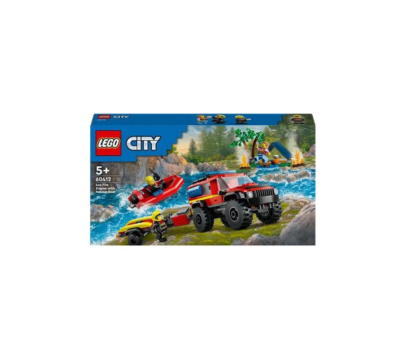 Lego® City 60412 Le Camion De Pompiers 4x4 Et Le Canot De Sauvetage