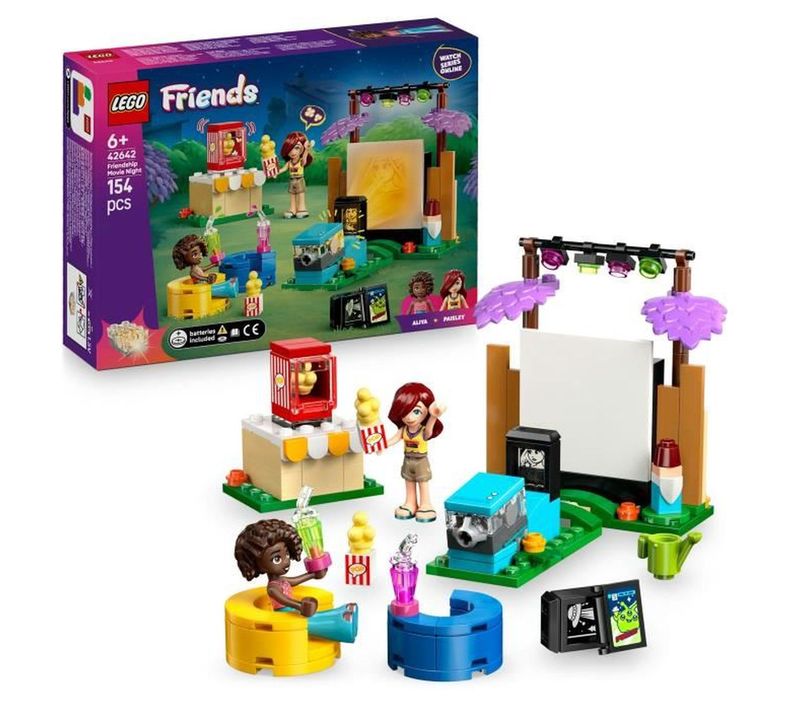 Set De Construction Pour Soirée Cinéma Avec Mini-poupées, 154 Pièces