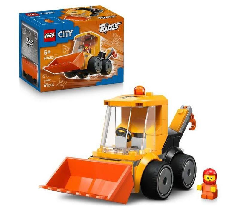 Chargeuse De Chantier Compacte 61 Pièces Avec Minifigurine Et Godet Mobile