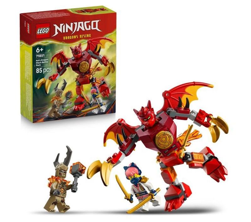 Kai's Dragon Mech - Robot Dragon Articulé 85 Pièces, 3 Minifigurines, Dès 6 Ans