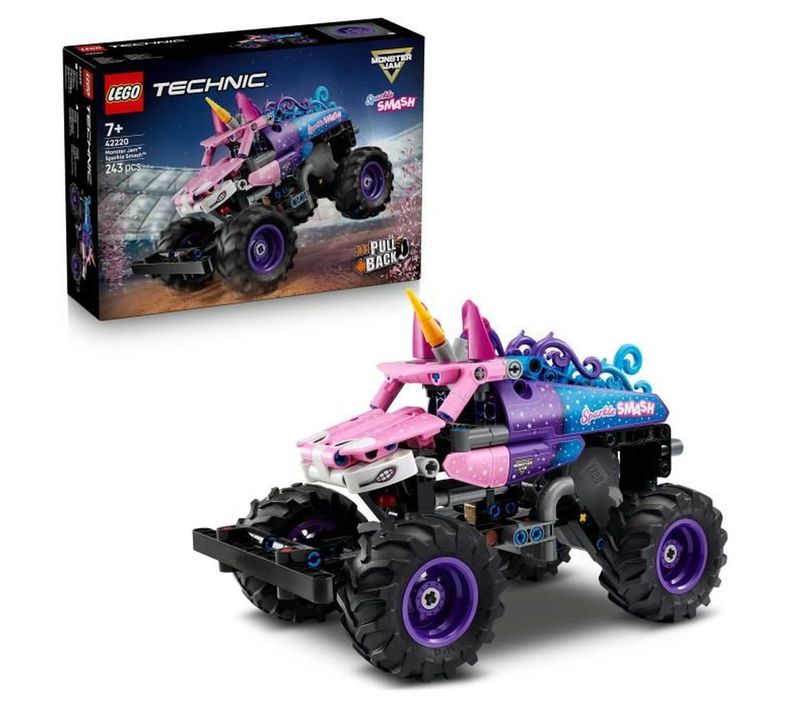 Technic Monster Truck Sparkle Smash - 243 Pièces, Pull-back, 7+