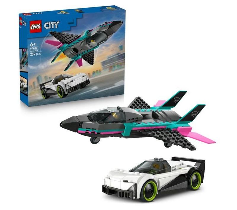Set 60489 - Jet Supersonique Et Supercar, 259 Pièces, Dès 6 Ans