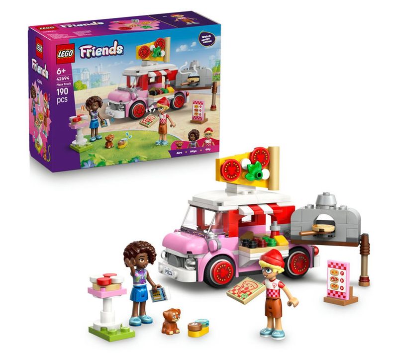 Lego Friends Camion Pizza 42694 - 190 Pièces, 2 Mini-poupées, Chiot