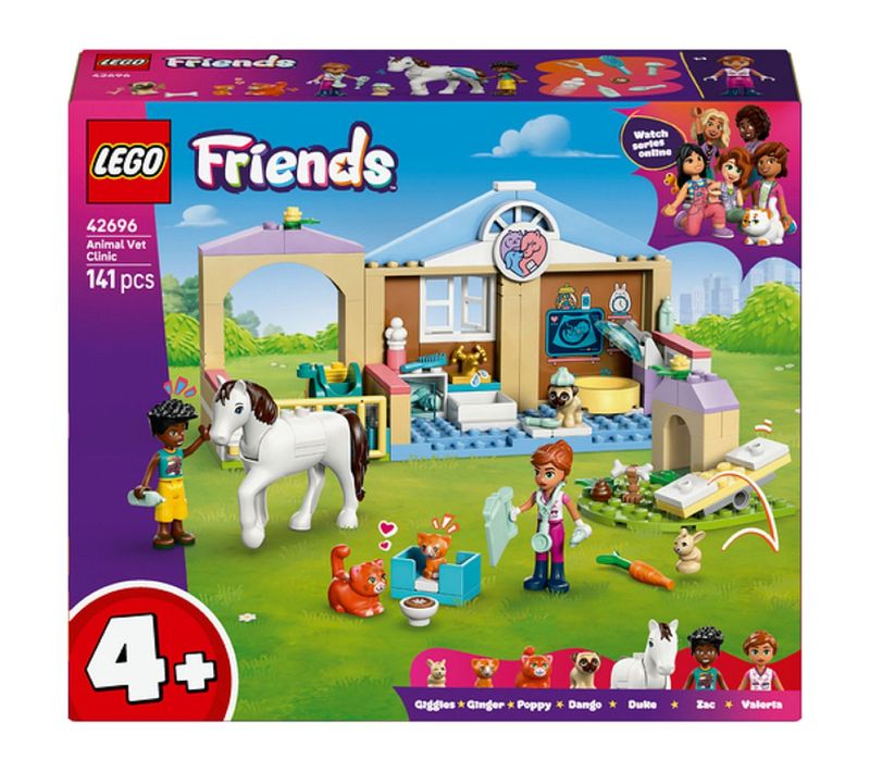 Clinique Vétérinaire De Construction 141 Pièces - Dès 4 Ans, 2 Mini-poupées, 5 Animaux