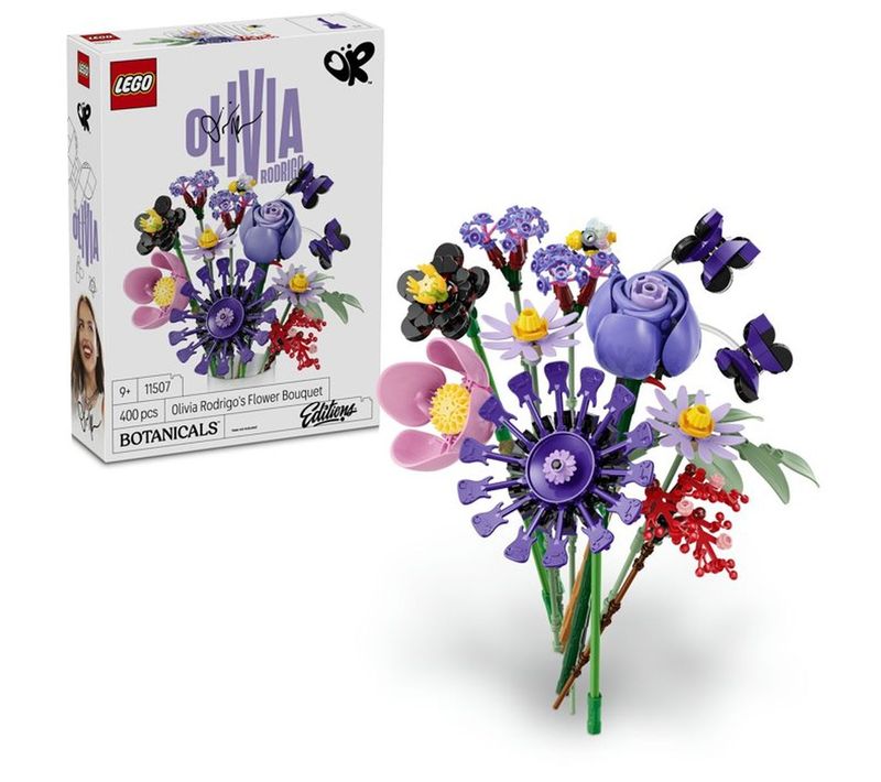 Ensemble Fleurs À Construire 11 Pièces, Bouquet Botanique Violet (9+)
